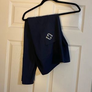 Superfit Hero Full Length Leggings-Heathered Navy Blue-Women’s XL